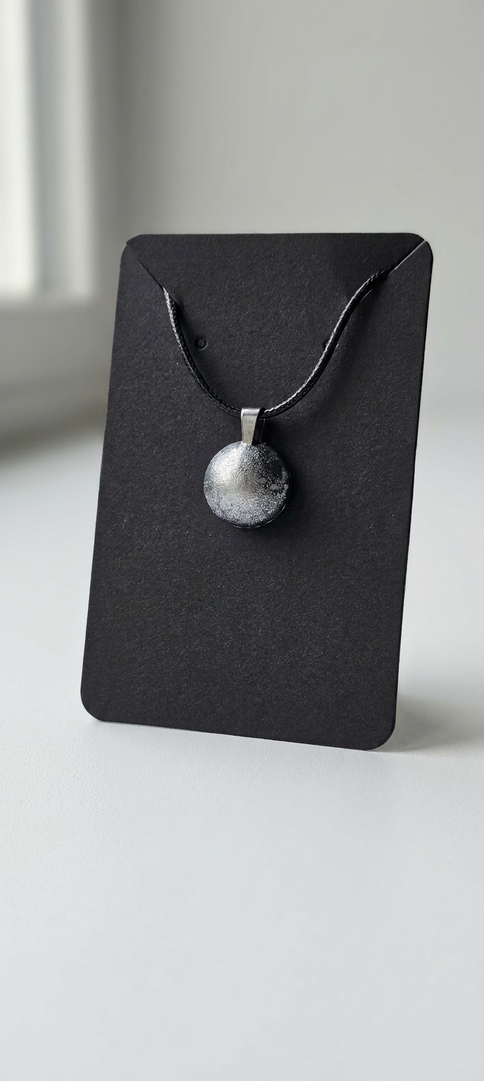 Velvet Alchemy: Silver Moon Stardust Pendant