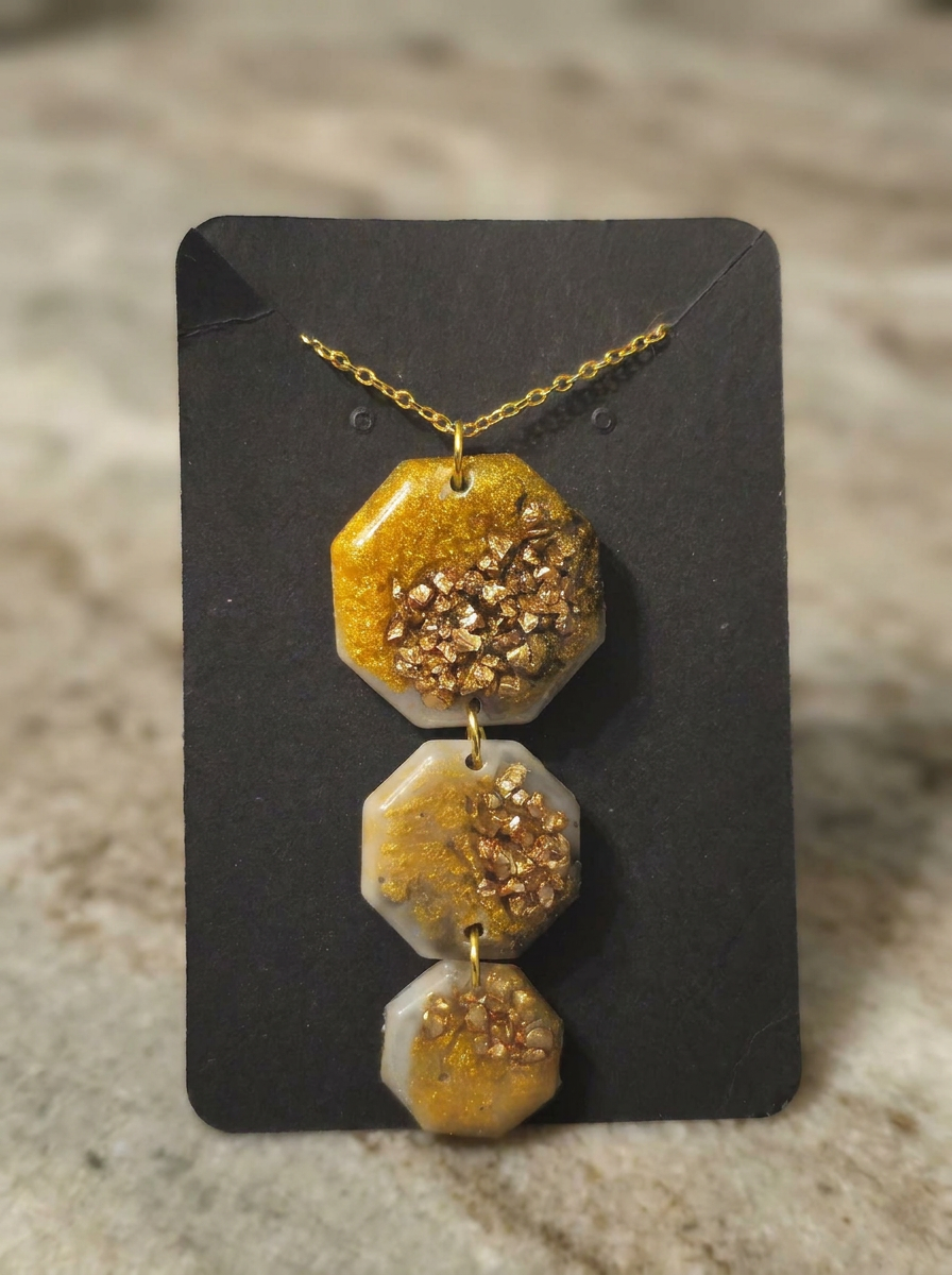 ✨ Velvet Alchemy: Gilded Eclipse Necklace