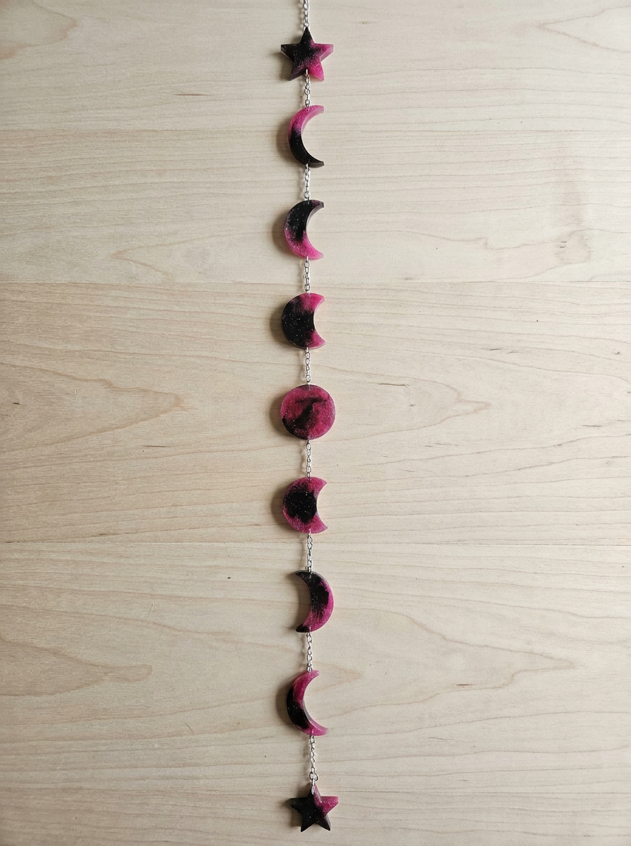 ✨ Velvet Alchemy: Lunar Phase Wall Hanging