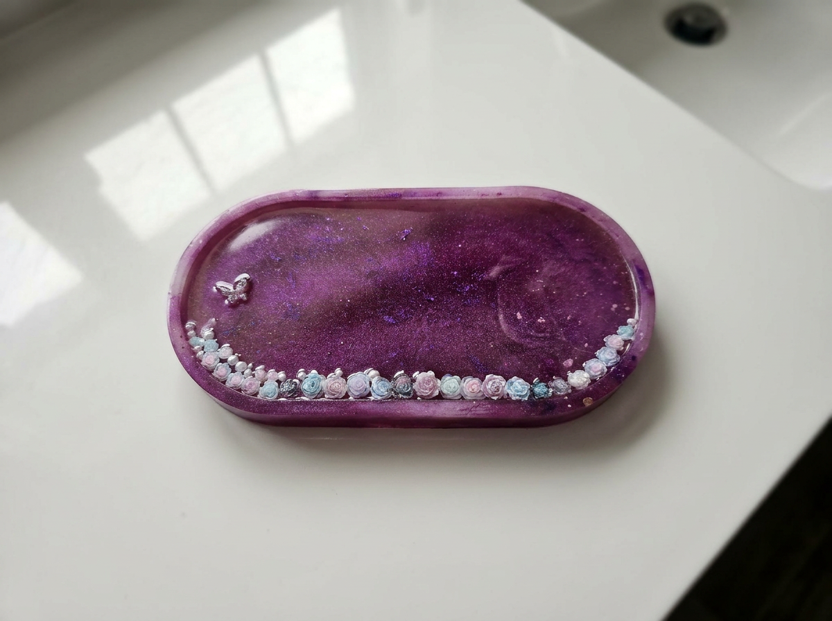 Velvet Alchemy: Pearled Rose LOVE Tray Set