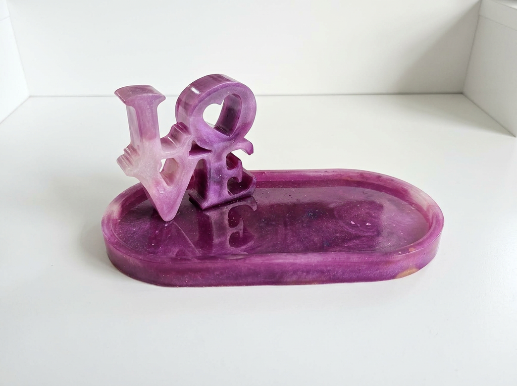 Velvet Alchemy: Amethyst Romance LOVE Tray Set