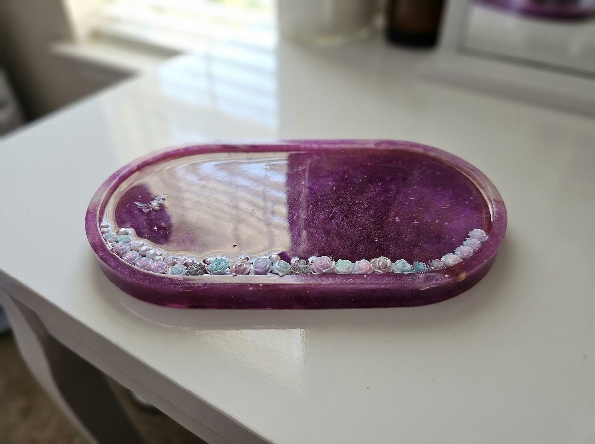 Velvet Alchemy: Pearled Rose LOVE Tray Set